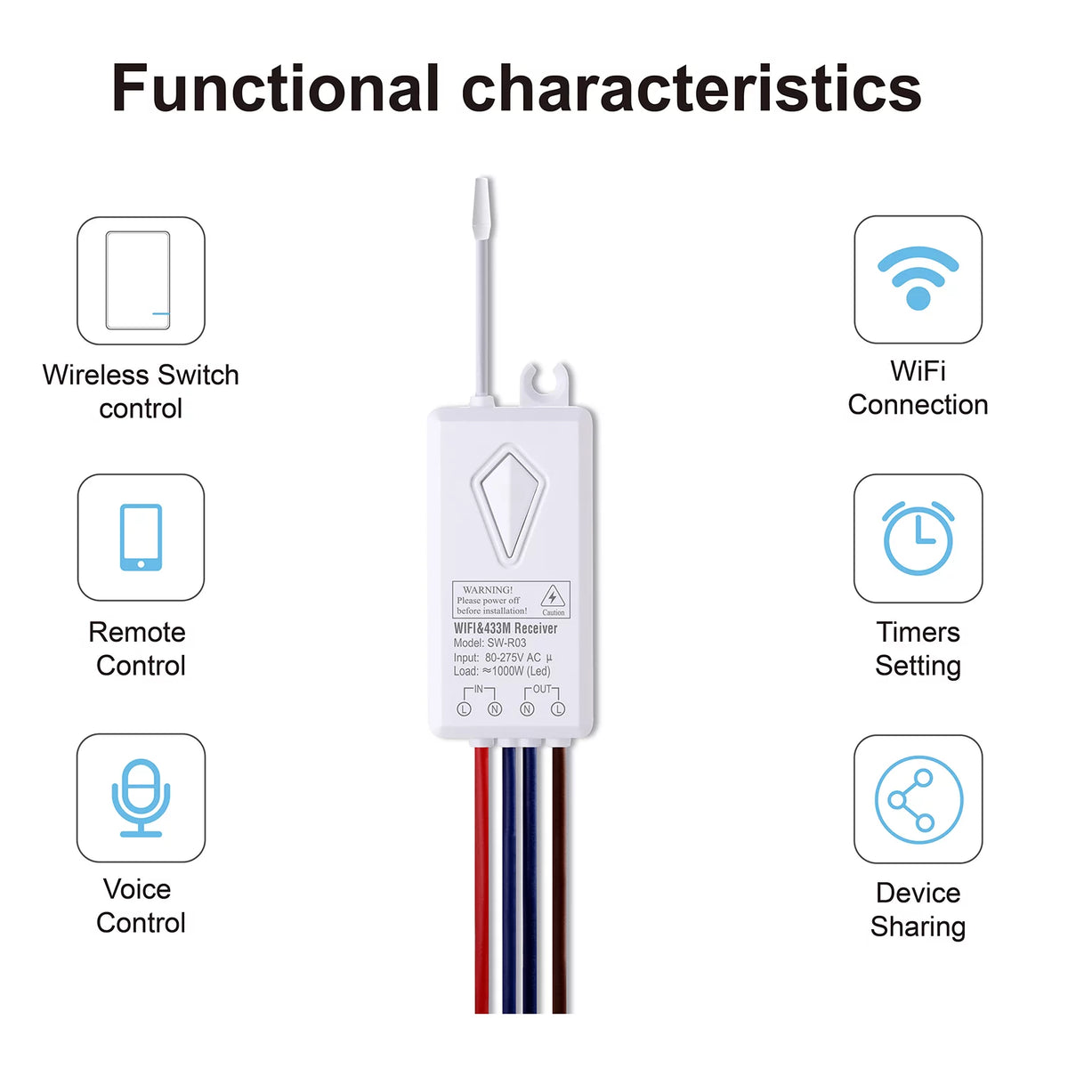 WiFi Mini Size Wireless 1-gang Switch B224112