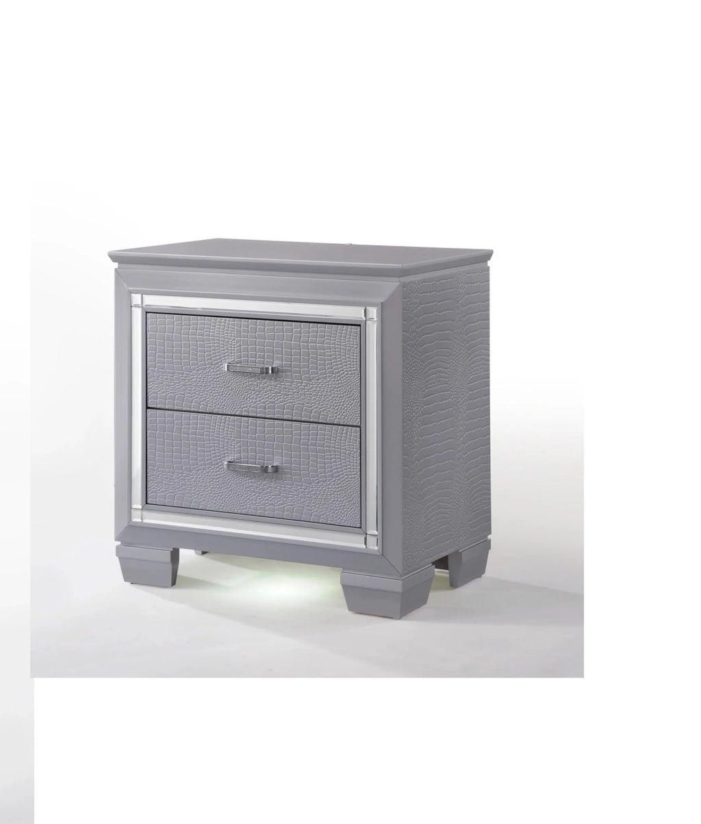 Solid Wood Two Drawers Nightstand A588