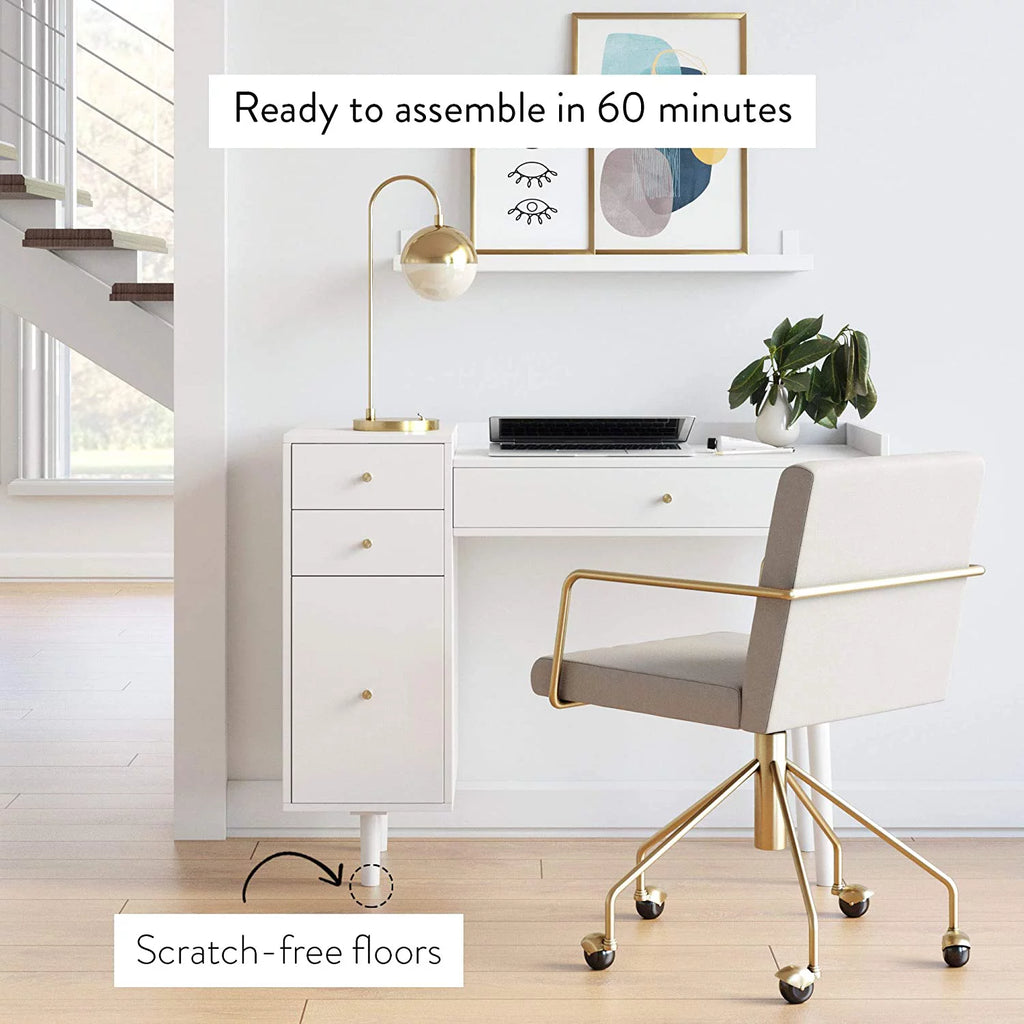 White 4 Drawer Vanity Dressing Table J365777