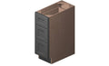 Grey 3 Drawers Base Cabinet High-Density Fiberboard M53664