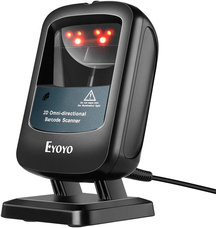 2D Hands-Free USB Wired Barcode Scanner, Pack of 2 S701