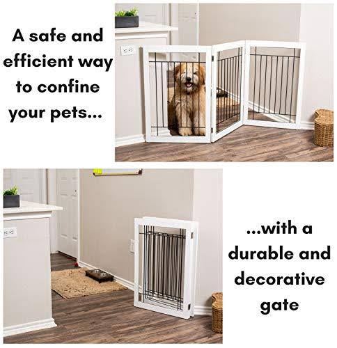 Traditional Wire Dog Gate - 3 Panel - 30 inch Tall N64029