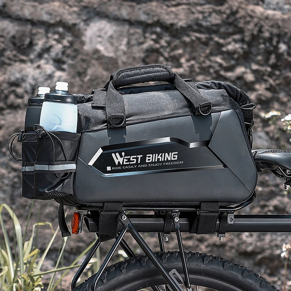 Expandable Bike Rear Storage Bag with Rack T8099