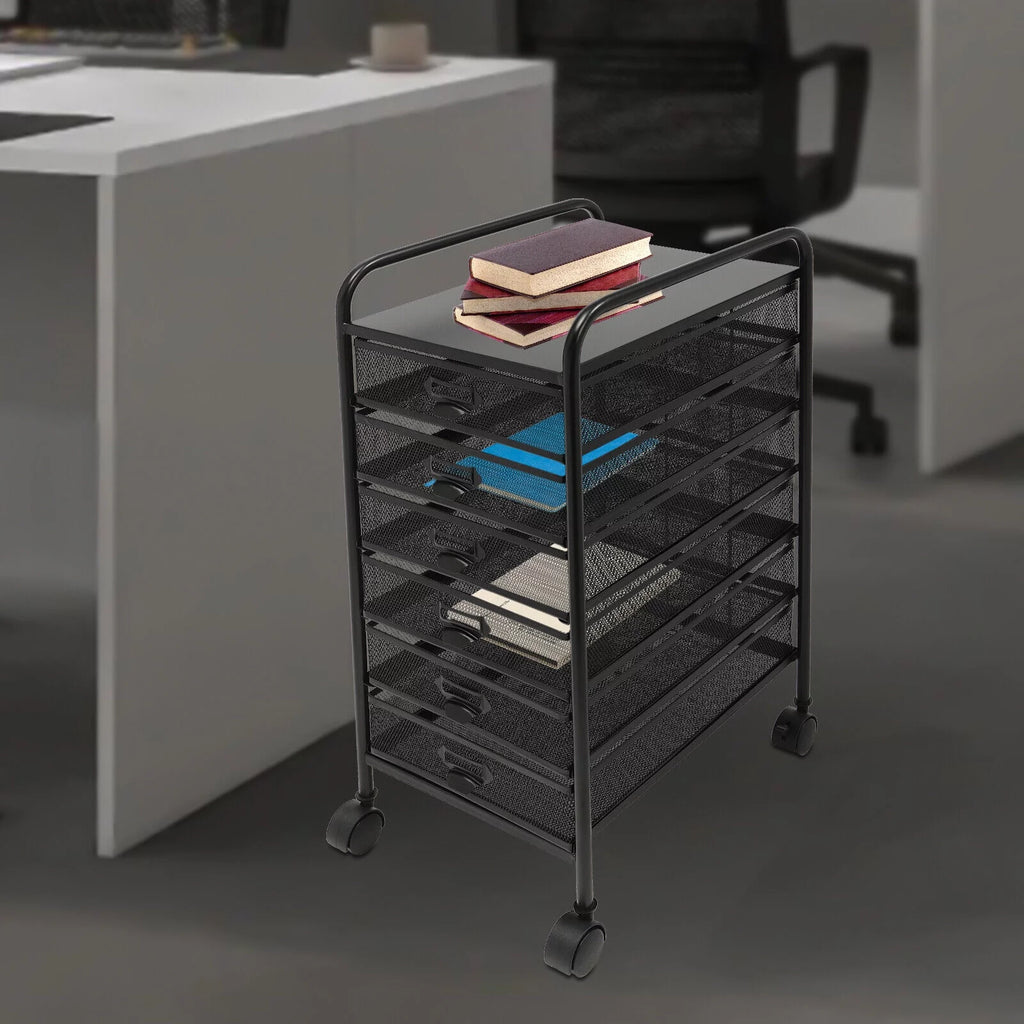 Metal 5 Drawers Rolling File Storage Cabinet with Wheels B534