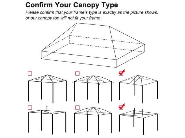 10x20 ft 550d Pop Up Canopy Top Replacement L67086