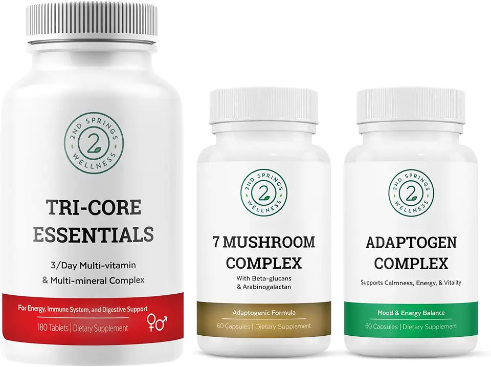 Adaptogen Complex + 7 Organic Mushroom Complex Bundle T537