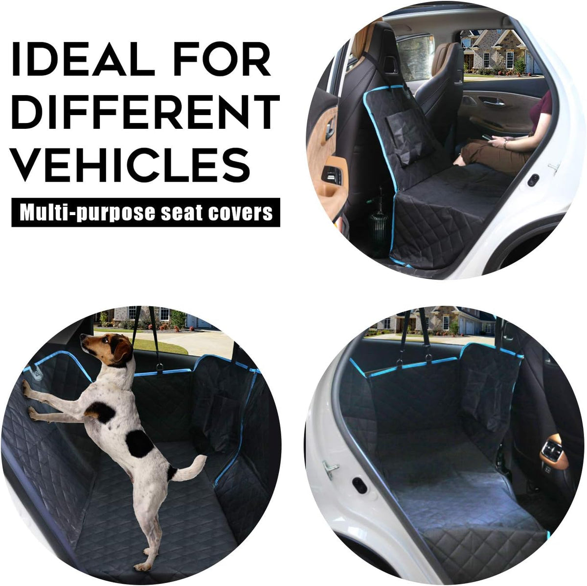 Waterproof Dog Car Seat Cover with Storage Pockets, Pack of 2 R6024