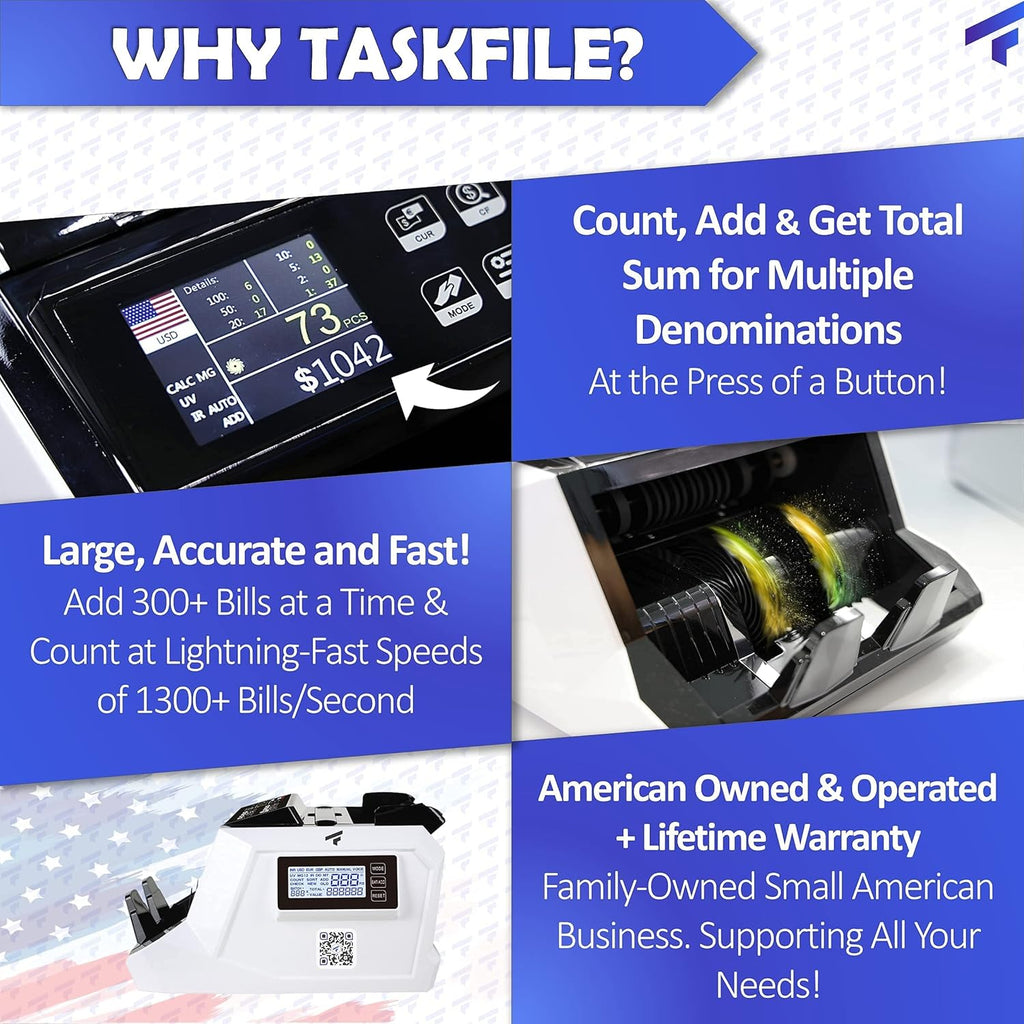 Portable Money Counter Machine with Bill Straps U845