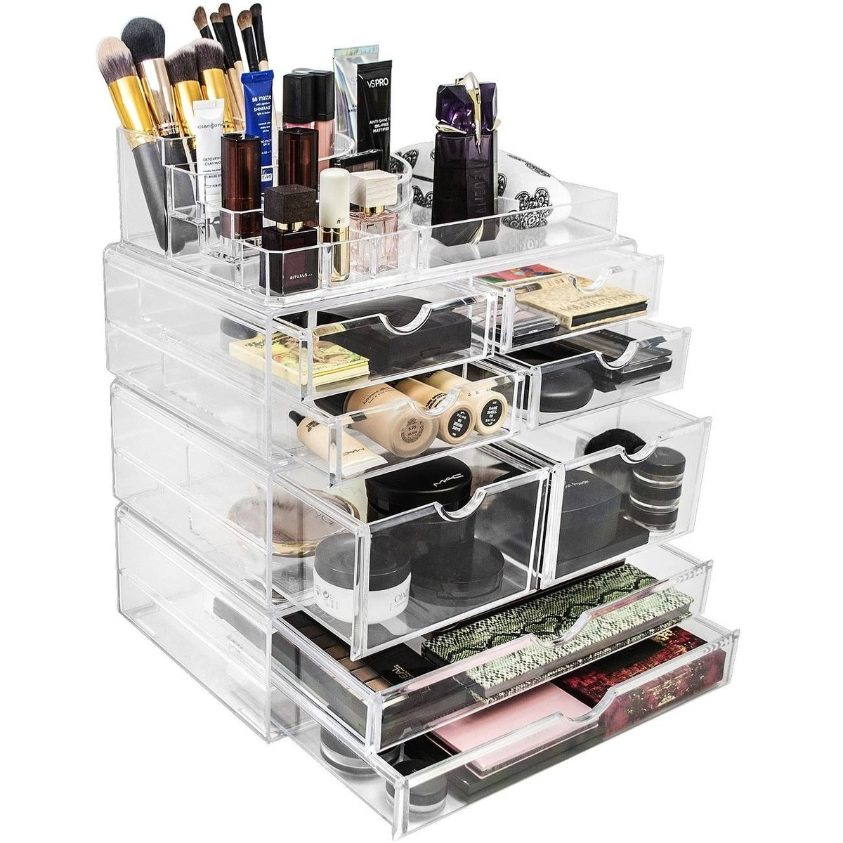 X-Large Stackable Makeup Storage Case with Detachable Drawers D57400