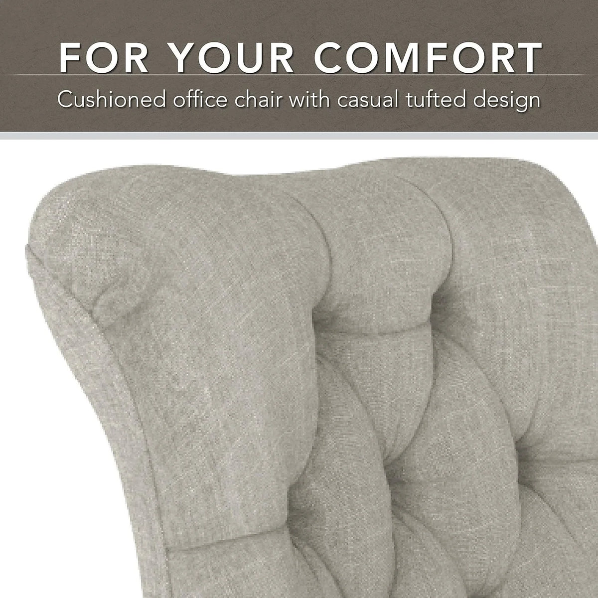 Light Gray Fabric Tufted Office Chair P186