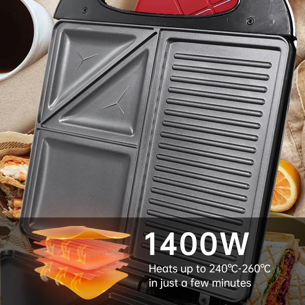 1400W Non-Stick Waffle Maker W5146