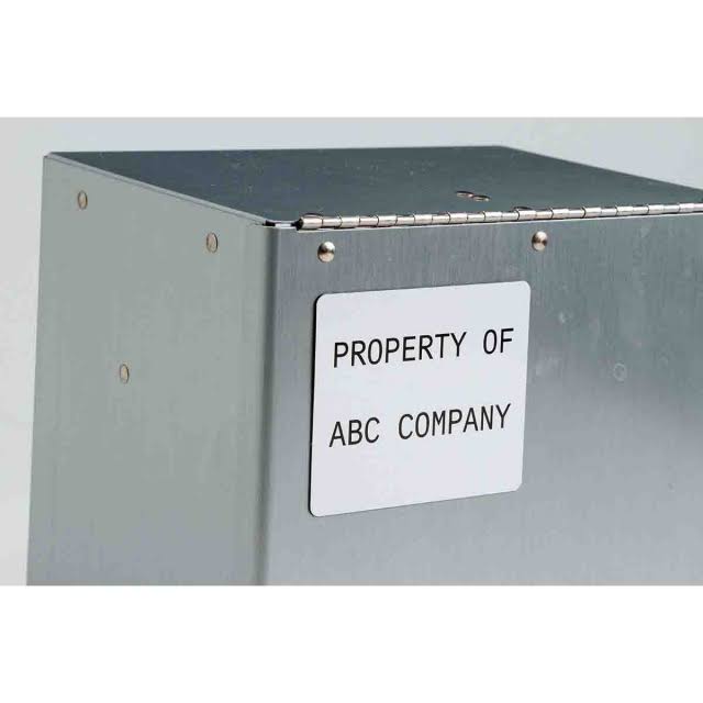 White Raised Profile Label, 3.000 in. N6830