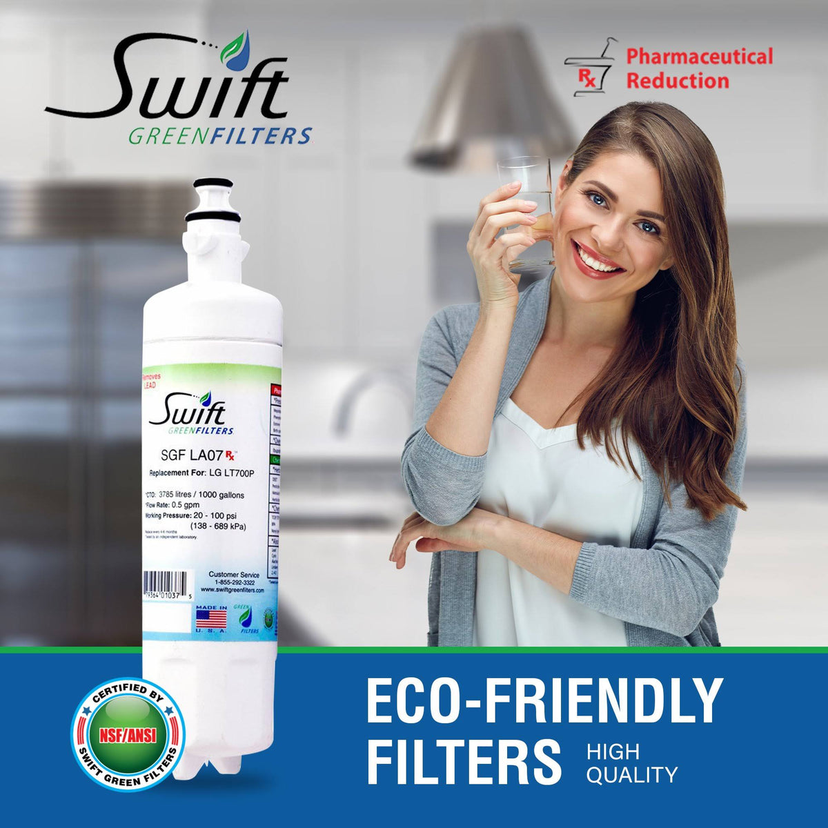 6 Pack Refrigerator Water Filter L5170
