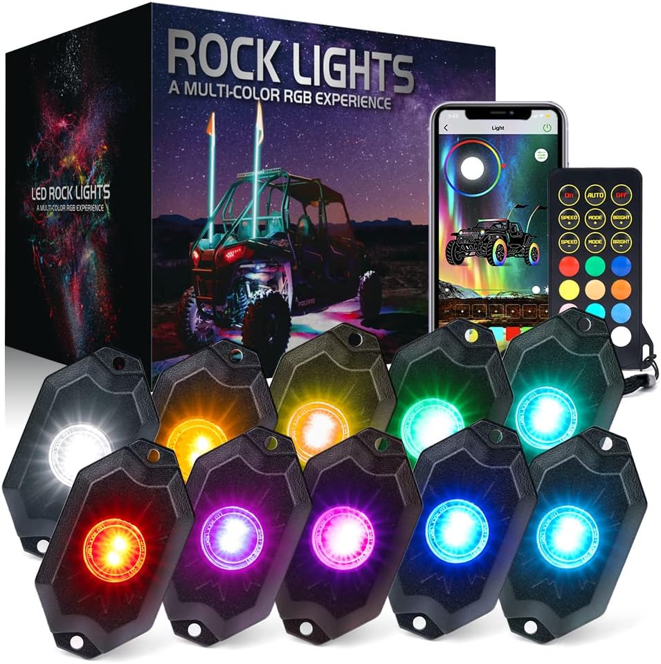 RGBW LED Rock Lights Kit, 4 Pods U726