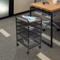 Metal 5 Drawers Rolling File Storage Cabinet with Wheels B534