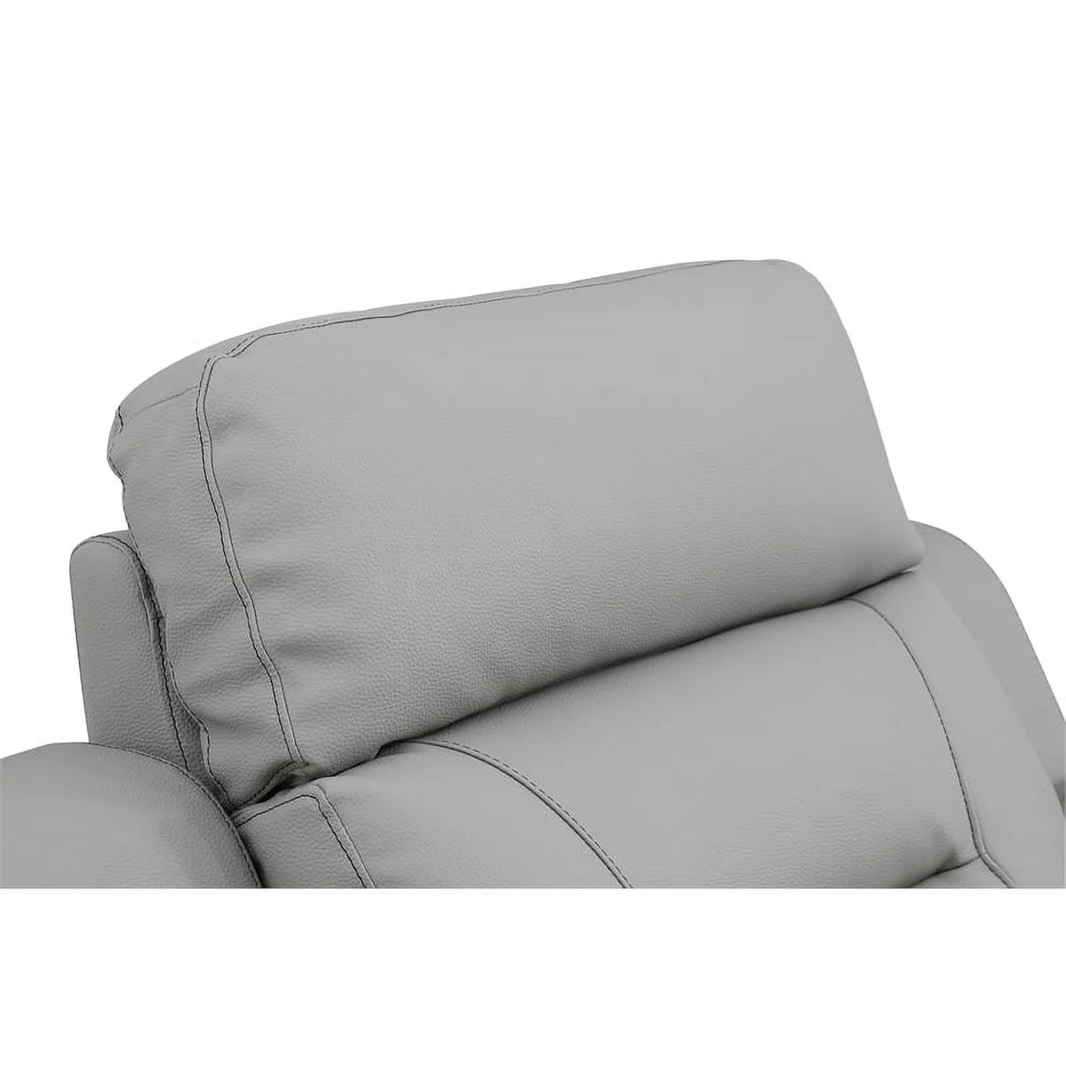 Gray Faux Leather Upholstered Sofa F23078