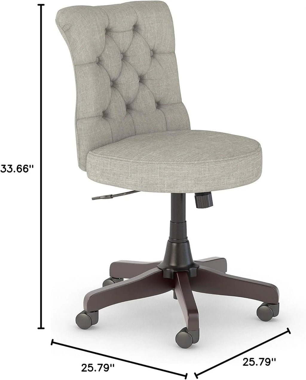 Light Gray Fabric Tufted Office Chair P186