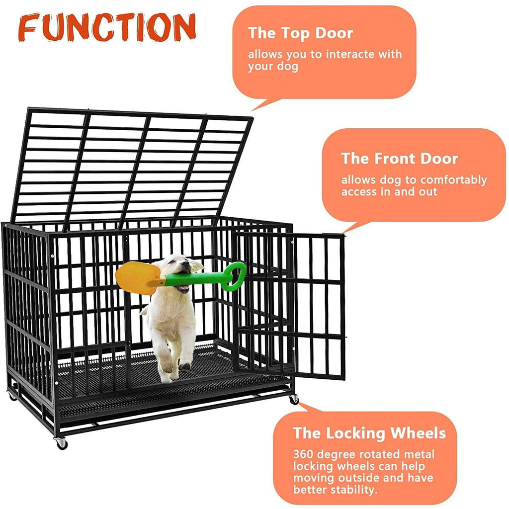 Heavy Duty Dog Crate with Removable Tray V85304