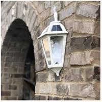 White Solar Sconce with LED Light Bulb R34881