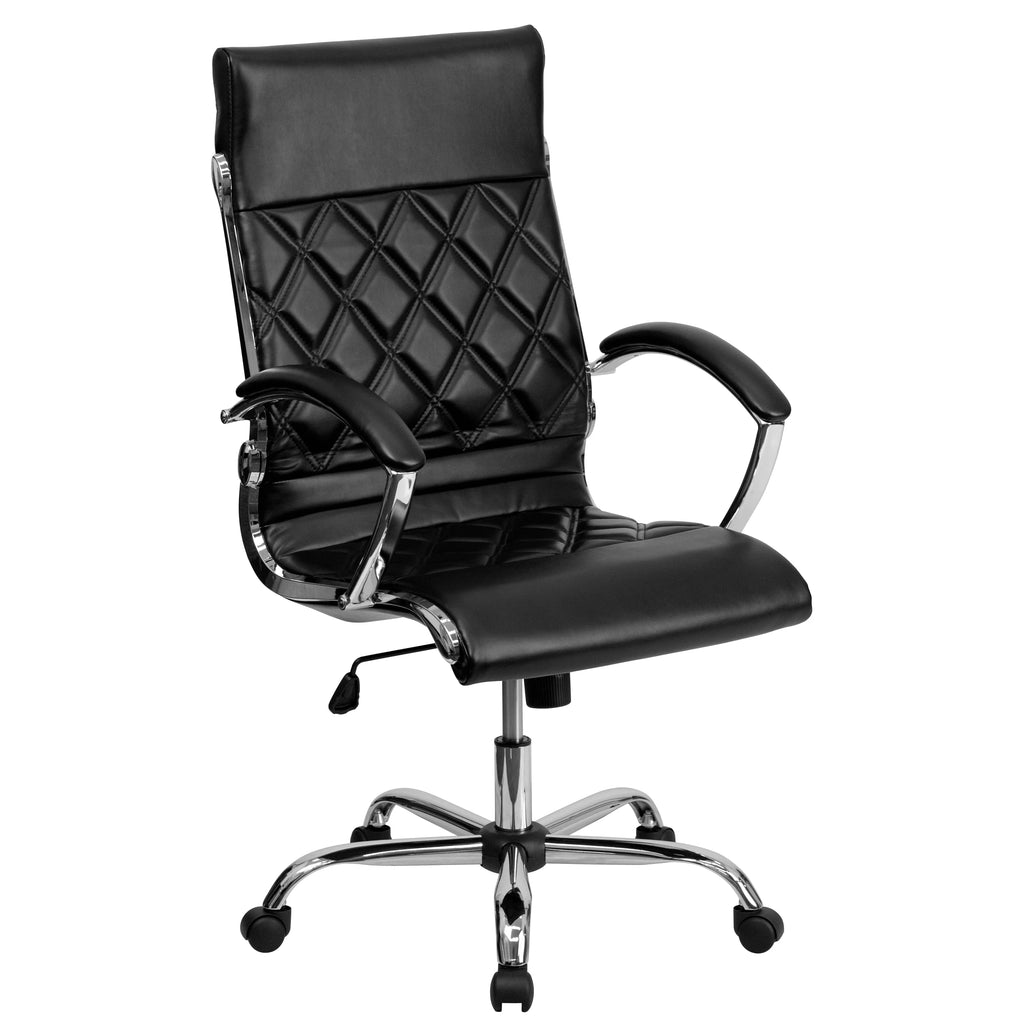 Black LeatherSoft Executive Swivel Office Chair I43208
