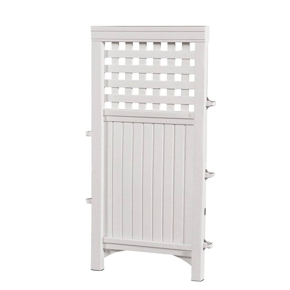 White 3 Pack 4 Panel Gated Fence Screen Enclosure O78101