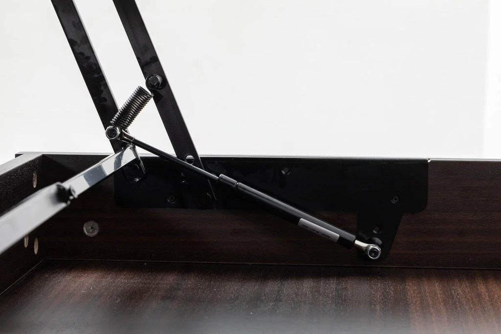 Dark Brown Wood Lift Top Desk with Drawer B4685