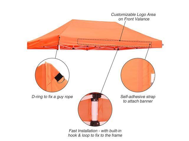 10x20 ft 550d Pop Up Canopy Top Replacement L67086
