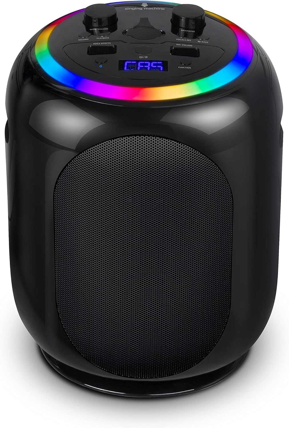 Black Karaoke Machine with Stand and LED Lights M431