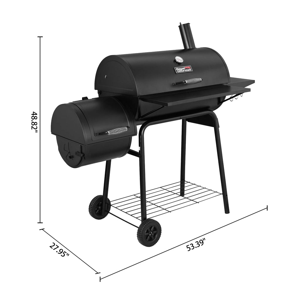Charcoal Grill with Offset Smoker and Cover H809910