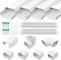 4'' 17 Ft PVC Decorative Pipe Line Cover Kit, Pack of 2 E25265