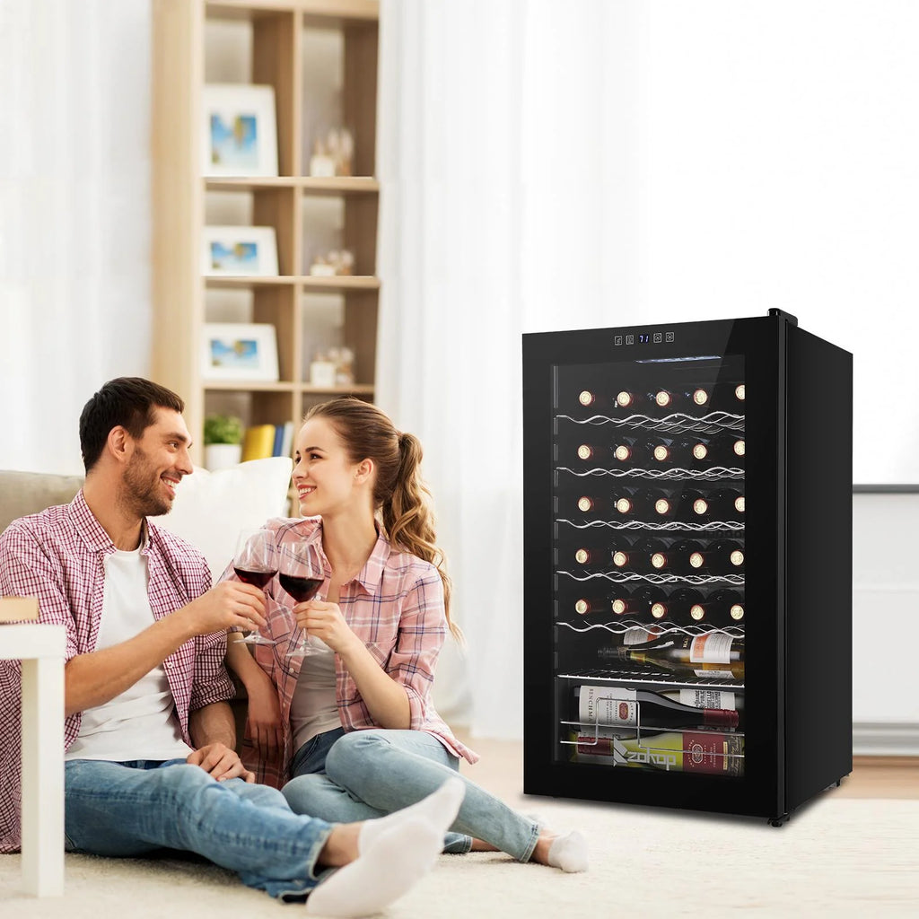 34 Bottle Compressor Wine Fridge, Black J184