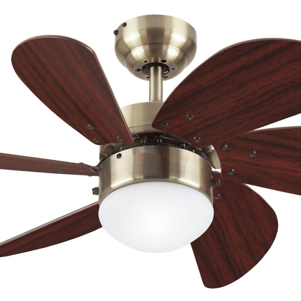 Antique Brass 30x22 Ceiling Fan with Light E691565