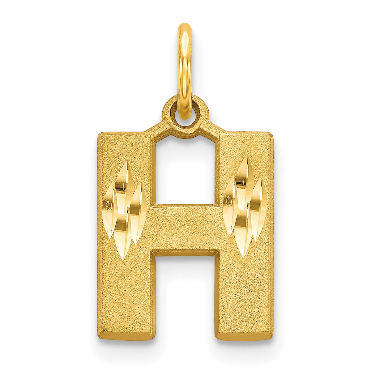 10k Yellow Gold H Pendant V645