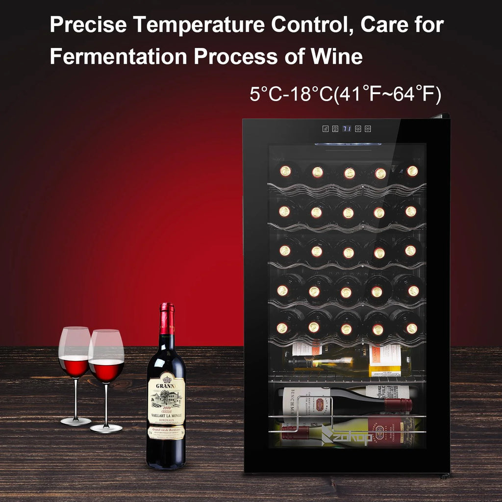 34 Bottle Compressor Wine Fridge, Black J184