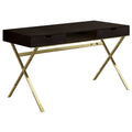 Cappuccino Gold Metal Computer Desk G811